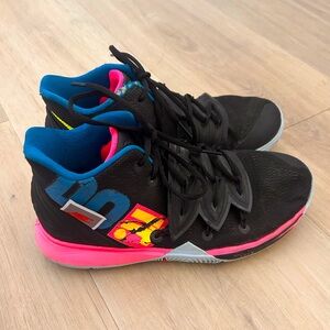 Nike Kyrie high tops size 6.5 Y pink black blue neon lace up